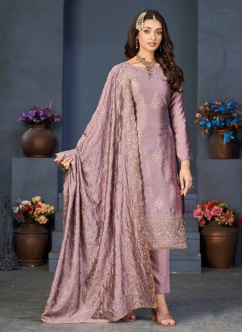 Grab These Designer Suit in Fine Colored Pair With Bottom And Dupatta.These Top And Dupatta Are Fabricated On Bloming Vichitra Silk Pair With Dull Santoon Bottom.Its Beautified With Heavy Designer Embroidery Work.