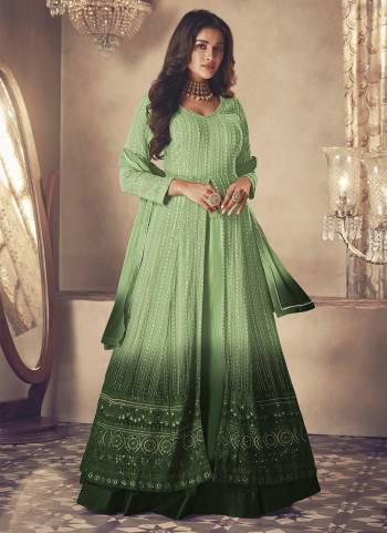 Garb These Anarkali Suit in Fine Colored Pair With Bottom And Dupatta.These Top And Bottom Are Faux Georgette And Pair With Faux Georgette Bottom.Its Beautified With Nazmin Dupatta.Its Beautified With Heavy Designer Thread,Sequance Embroidery Work.