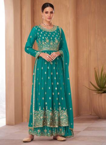 Attrective These Plazzo Suit in Fine Colored Pair With Bottom And Dupatta.These Top And Dupatta Are Fabricated On Georgette Pair With Georgette Bottom.Its Beautified With Santoon Inner.Its Beautified With Heavy Designer Sequance Embroidery Work.