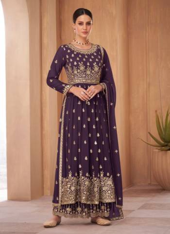 Attrective These Plazzo Suit in Fine Colored Pair With Bottom And Dupatta.These Top And Dupatta Are Fabricated On Georgette Pair With Georgette Bottom.Its Beautified With Santoon Inner.Its Beautified With Heavy Designer Sequance Embroidery Work.