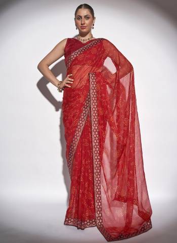 Grab These Party Wear Saree in Fine Colored.These Saree is Fabricated On Georgette Pair With Art Silk Blouse.Its Beautified With Designer Printed, Embroidery Work Border.