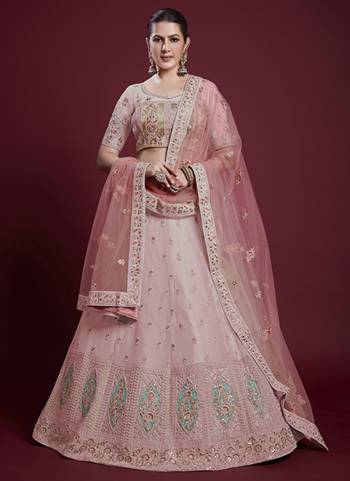 For A Designer Look,Grab These Lehenga Choli in Fine Colored.These Lehenga And Blouse Are Fabricated On Georgette Pair With Soft Net Dupatta.Its Beautified With Designer Heavy Embroidery Work.