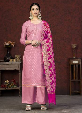 Grab These Salwar Suit in Fine Colored Pair With Bottom And Dupatta.These Top Are Banarasi Silk And Dupatta Are Fabricated On Banarasi Silk Pair With Santoon Bottom.Its Beautified With Wevon Jacquard Designer.