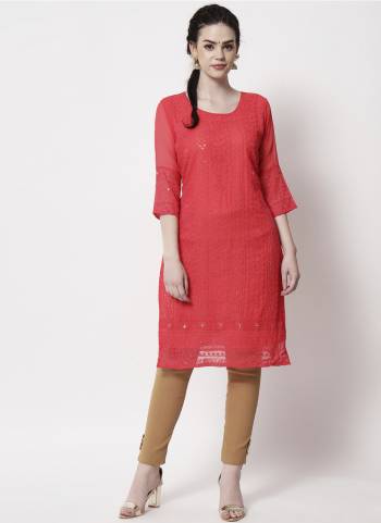 Attrective Looking These Beautiful Looking Readymade Long Kurti.These Kurti is Fabricated On Georgette.Its Beautified With Designer Thread,Sequance Embroidery Work.