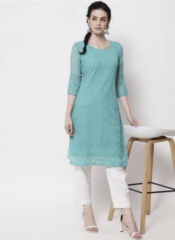 Attrective Looking These Beautiful Looking Readymade Long Kurti.These Kurti is Fabricated On Georgette.Its Beautified With Designer Thread,Sequance Embroidery Work.