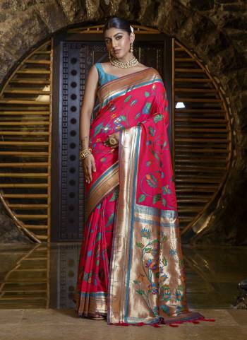 Attrective These Festive Wear Saree in Fine Colored.These Saree And Blouse is Fabricated On Banarasi Silk.Its Beautified With Weavon Jari & Meena Designer.