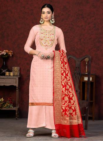 Grab These Salwar Suit in Fine Colored Pair With Bottom And Dupatta.These Top Are Banarasi Silk And Dupatta Are Fabricated On Banarasi Pair With Santoon Bottom.Its Beautified With Wevon Designer,Hand Work.