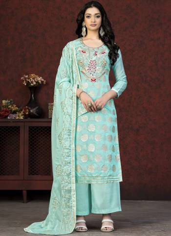 Grab These Salwar Suit in Fine Colored Pair With Bottom And Dupatta.These Top Are Banarasi Silk And Dupatta Are Fabricated On Nazmin Pair With Santoon Bottom.Its Beautified With Wevon Designer,Hand Work.