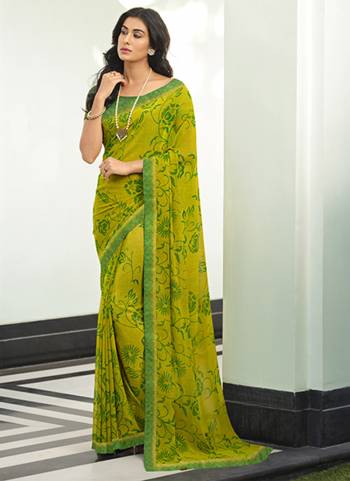 Garb These Party Wear Saree in Fine Colored.These Saree Are Georgette And Blouse is Fabricated On Malai Silk.Its Beautified With Designer Printed With Work Lace Border.