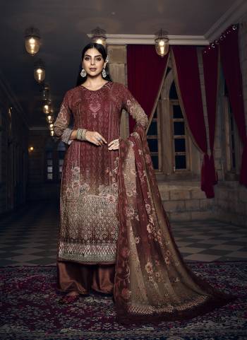 Attrective Looking These Plazzo Suit in Fine Colored Pair With Bottom And Dupatta.These Top And Dupatta Are Fabricated On Georgette Pair With Santoon Bottom.Its Beautified With Santoon Inner.Its Beautified With Designer Digital Printed With Heavy Embroidery Work.