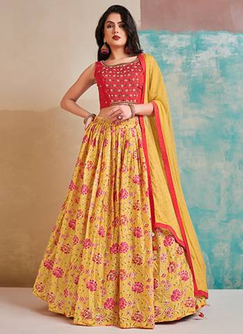 For A Designer Look,Grab These Lehenga Choli in Fine Colored.These Lehenga Are Chinon And Blouse Are Fabricated On Art Silk Pair With Georgette Dupatta.Its Beautified With Hand Embroidery Work With Printed.