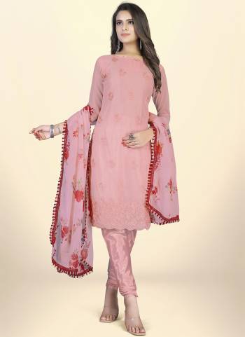 Grab These Suit in Fine Colored Pair With Bottom And Dupatta.These Top Are Georgette And Dupatta Are Fabricated On Georgette Pair With Santoon Bottom.Its Beautified With Santoon Bottom.Its Beautified With Designer Embroidery Work,Printed Dupatta.