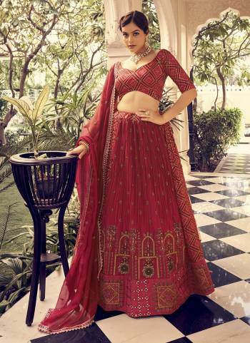 For A Designer Look,Grab These Lehenga Choli in Fine Colored.These Lehenga And Blouse Are Fabricated On Silk Pair With Organza Dupatta.Its Beautified With Printed,Thread,Sequance,Jari Embroidery Work.