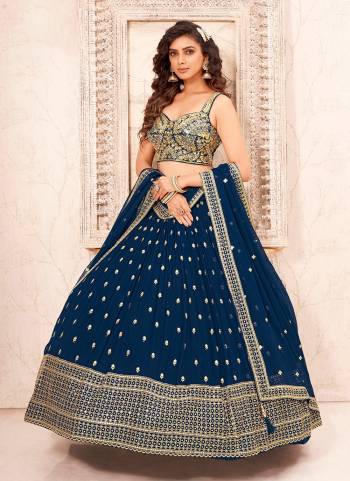 For A Designer Look,Grab These Lehenga Choli in Fine Colored.These Lehenga And Blouse Are Fabricated On Faux Georgette Pair With Faux Georgette Dupatta.Its Beautified With Heavy Designer Embroidery Work.