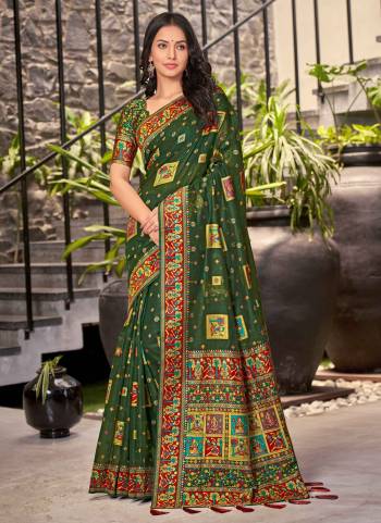 Grab These Party Wear Saree in Fine Colored.These Saree is Fabricated On Cotton Silk Pair With Blouse.Its Beautified With Heavy Wevon Designer.