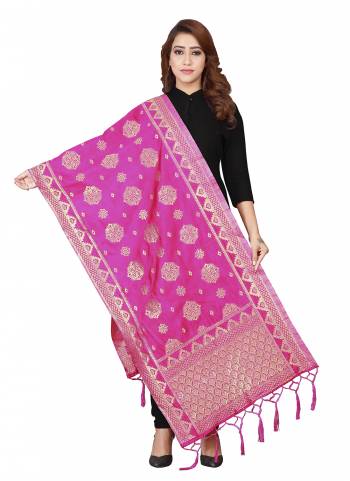 Grab These Beautiful Colored Dupatta.These Dupatta is Fabricated On Banarasi Silk.Its Beautified With Wevon Jacquard Designer.