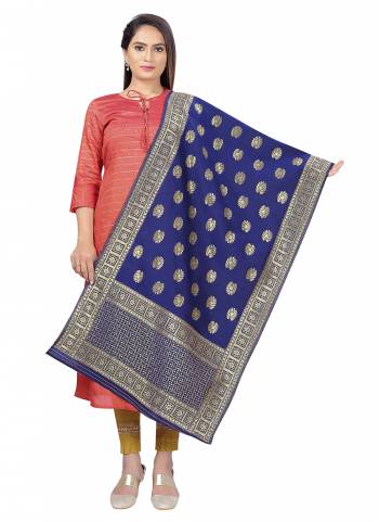 Grab These Beautiful Colored Dupatta.These Dupatta is Fabricated On Banarasi Silk.Its Beautified With Wevon Jacquard Designer.