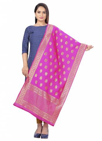 Grab These Beautiful Colored Dupatta.These Dupatta is Fabricated On Banarasi Silk.Its Beautified With Wevon Jacquard Designer.