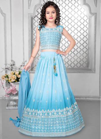 For A Designer Look,Grab These Kidswear Readymade Lehenga Choli in Fine Colored.These Lehenga And Choli Are Fabricated On Faux Georgette Pair With Faux Georgette Dupatta.Its Beautified With Designer Thread,Sequance Embroidery Work.