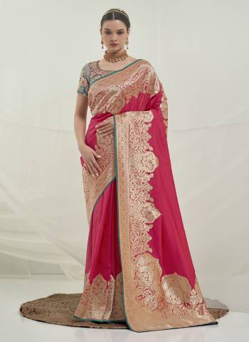 Garb These Party Wear Saree in Fine Colored.These Saree And Blouse is Fabricated On Banarasi Silk Pair.Its Beautified With Weavon Designer With Heavy Swarovski Work.