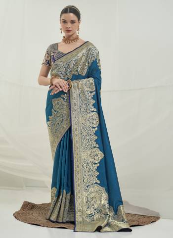 Garb These Party Wear Saree in Fine Colored.These Saree And Blouse is Fabricated On Banarasi Silk Pair.Its Beautified With Weavon Designer With Heavy Swarovski Work.