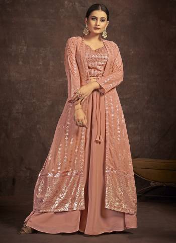 Attrective These Readymade Plazzo Suit in Fine Colored Pair With Blouse And Jacket.These Blouse Are Georgette And Jacket Are Fabricated On Georgette Pair With Georgette Bottom.Its Beautified With Heavy Designer Sequance Embroidery,Hand Work.