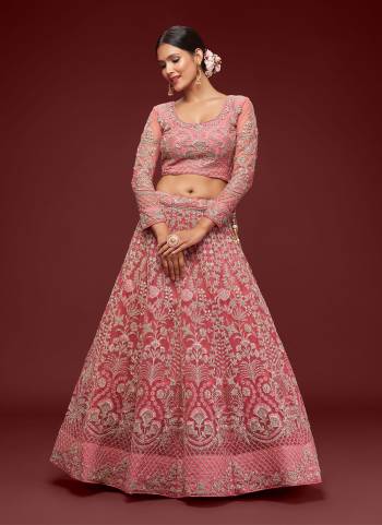 For A Designer Look,Grab These Lehenga Choli in Fine Colored.These Lehenga And Dupatta Are Fabricated On Soft Net Pair With Soft Net Blouse.Its Beautified With Designer Thread,Jari,Dori,Badla Embroidery Work.