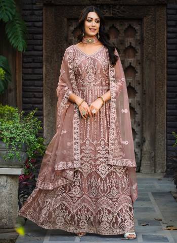 Grab These Anarkali Suit in Fine Colored Pair With Bottom And Dupatta.These Top And Dupatta Are Fabricated On Butterfly Net Pair With Japan Satin Bottom.Its Beautified With Heavy Designer Embroidery With Stone Work.