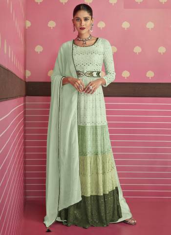 Attrective These Nyra Cut Salwar Suit in Fine Colored Pair With Bottom And Dupatta.These Top And Bottom Are Georgette And Pair With Georgette Dupatta.Its Beautified With Santoon Inner.Its Beautified With Heavy Designer Thread,Sequance Embroidery Work.