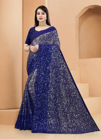 Attrective Look These Saree in Fine Colored.These Saree Are Georgette And Blouse is Art Silk Fabricated.Its Beautified With Heavy Sequance Designer Embroidery Work.