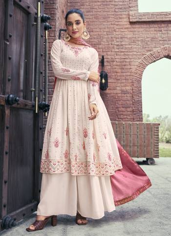 Grab These Beautiful Looking Designer Plazzo Suits.These Top And Bottom is Georgette And Dupatta Is Fabricated On Chinon.Its Beautified With Designer Thread And Sequance,Mirror Embroidery Work.