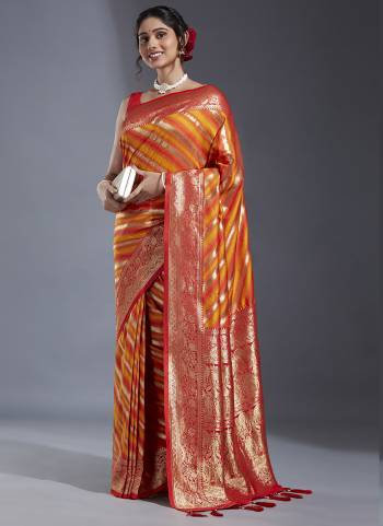 Grab These Party Wear Saree in Fine Colored.These Saree And Blouse is Fabricated On Satin Silk.Its Beautified With Wevon Laheriya Designer Work.