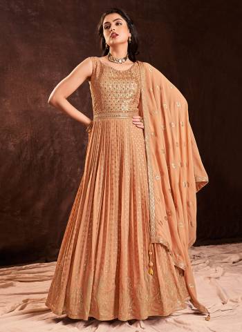 Attrective These Readymade Gown With Dupatta in Fine Colored.These Gown Are Georgette Fabricated On Georgette Dupatta.Its Beautified With Heavy Designer Sequance Embroidery Work.