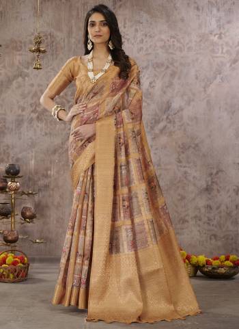 Grab These Saree in Fine Dusty Colored Pair With Blouse.These Saree and Blouse Are Fabricated On Sponge Cotton.Its Beautified With Wevon Jari Designer With Digital Printed.