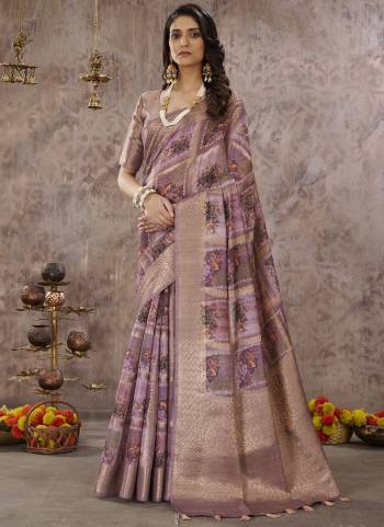 Grab These Saree in Fine Dusty Colored Pair With Blouse.These Saree and Blouse Are Fabricated On Sponge Cotton.Its Beautified With Wevon Jari Designer With Digital Printed.