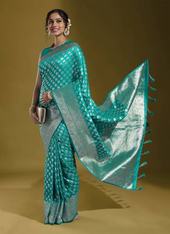 Grab These Fastival Wear Saree in Fine Colored.These Saree And Blouse is Fabricated On Satin Silk.Its Beautified With Wevon Banarasi Designer Work.