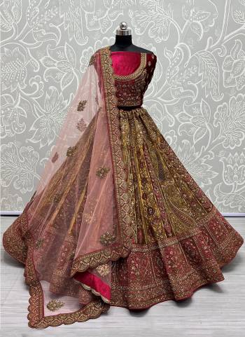 For A Fancy Designer Look,Grab These Lehenga Choli With Dupatta in Fine Colored.These Lehenga And Choli Are Velvet And Dupatta Are Fabricated On Soft Net Pair.Its Beautified With Designer Fancy Multy Thread,Dori Embroidery,Diamond Work.