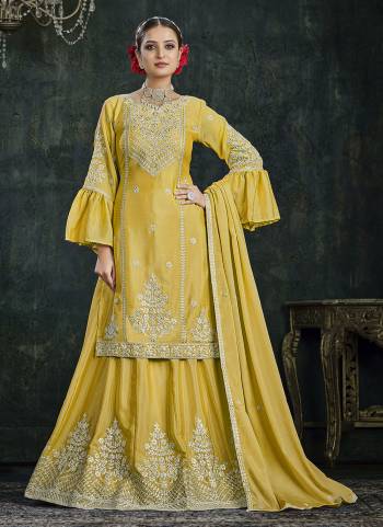 Grab These Lehenga Suit in Fine Colored Pair With Bottom And Dupatta.These Top Are Chinon And Dupatta Are Fabricated On Chinon Pair With Chinon Bottom.Its Beautified With Santoon Inner.Its Beautified With Designer Heavy Embroidery Work.