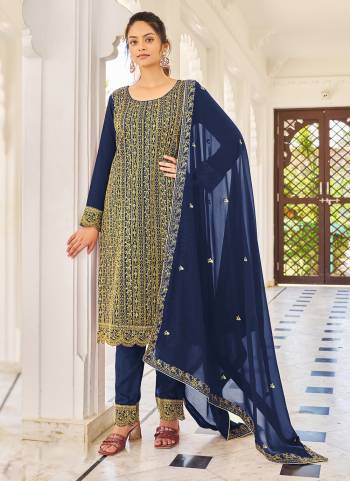 Grab These Suit in Fine Colored Pair With Bottom And Dupatta.These Top And Dupatta Are Fabricated On Blooming Faux Georgette Pair With Dull Santoon Bottom.Its Beautified With Heavy Designer Coading Sequance Embroidery Work.