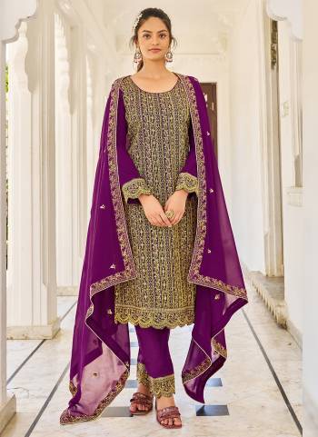 Grab These Suit in Fine Colored Pair With Bottom And Dupatta.These Top And Dupatta Are Fabricated On Blooming Faux Georgette Pair With Dull Santoon Bottom.Its Beautified With Heavy Designer Coading Sequance Embroidery Work.