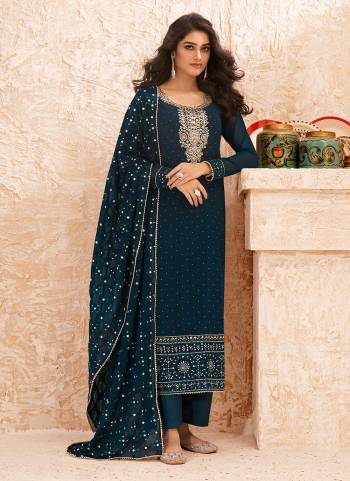 Attrective Looking These Plazzo Suit in Fine Colored Pair With Bottom And Dupatta.These Top And Dupatta Are Fabricated On Georgette Pair With Dull Santoon Botton And Inner.Its Beautified With Heavy Designer Embroidery Work.