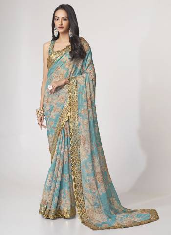 Garb These Party Wear Saree in Fine Colored.These Saree Are Organza And Blouse is Fabricated On Organza.Its Beautified With Designer Digital Printed With Sequance Embroidery Work.