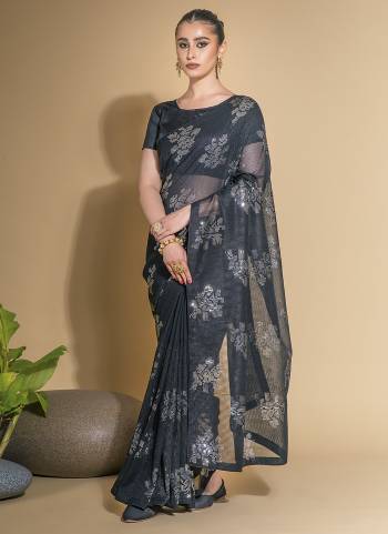 Attrective Look These Saree in Fine Colored.These Saree Are Georgette And Blouse is Satin Banglori Fabricated.Its Beautified With Designer Sequance Embroidery Work.