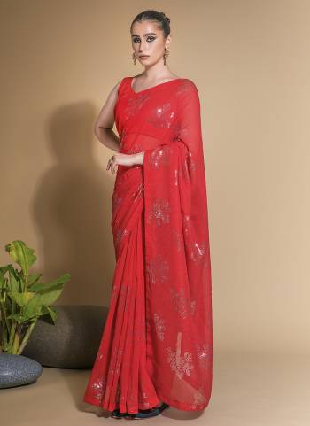 Attrective Look These Saree in Fine Colored.These Saree Are Georgette And Blouse is Satin Banglori Fabricated.Its Beautified With Designer Sequance Embroidery Work.