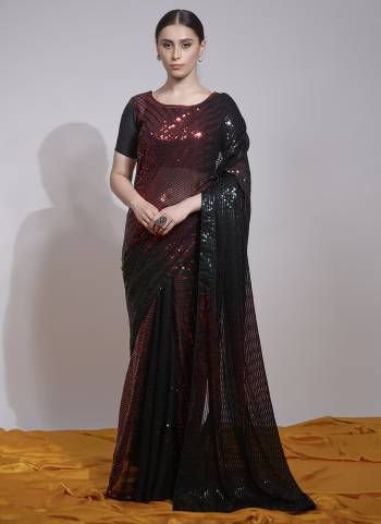 Attrective Look These Party Wear Saree in Fine Colored.These Saree Are Georgette And Blouse is Satin Banglori Fabricated.Its Beautified With Designer Sequance Embroidery Work.