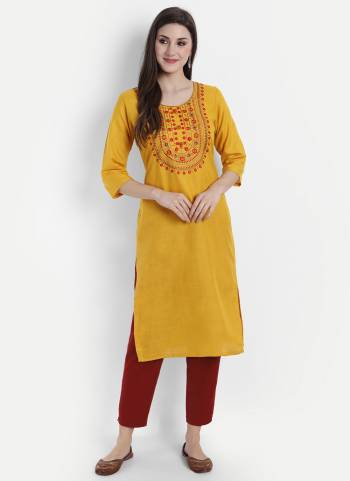 Attrective Looking These Beautiful Looking Readymade Kurti.These Kurti is Fabricated On Ruby Cotton.Its Beautified With Designer Thread Embroidery Work.