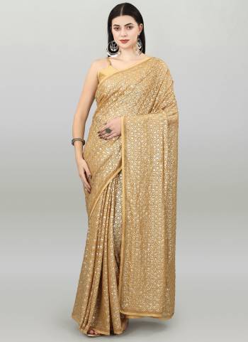 Garb These Fancy Saree in Fine Colored.These Saree Are Georgette And Blouse is Mono Banglori Fabricated.Its Beautified With Designer Sequance Embroidery Work.