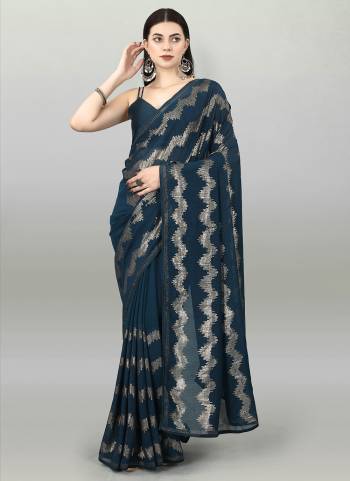 Garb These Fancy Saree in Fine Colored.These Saree Are Georgette And Blouse is Mono Banglori Fabricated.Its Beautified With Designer Sequance Embroidery Work.