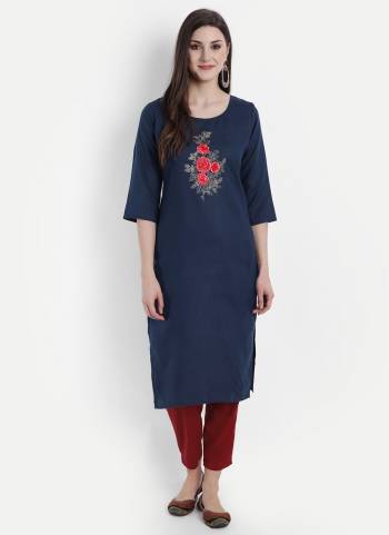 Attrective Looking These Beautiful Looking Readymade Kurti.These Kurti is Fabricated On Ruby Cotton.Its Beautified With Designer Thread Embroidery Work.