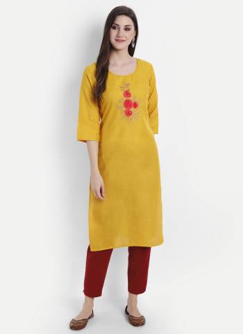 Attrective Looking These Beautiful Looking Readymade Kurti.These Kurti is Fabricated On Ruby Cotton.Its Beautified With Designer Thread Embroidery Work.